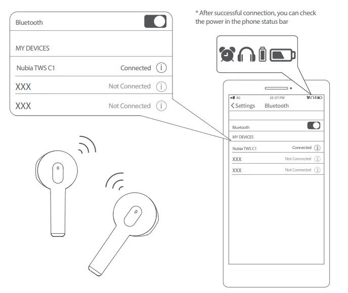 nubia BH4008 C1 TWS Gaming Earphones - fig3