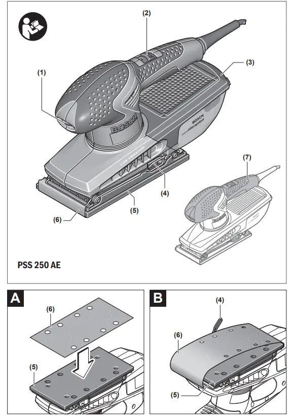 BOSCH PSS 200 A 200W Orbital Sander - figure 1