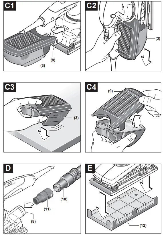 BOSCH PSS 200 A 200W Orbital Sander - figure 2
