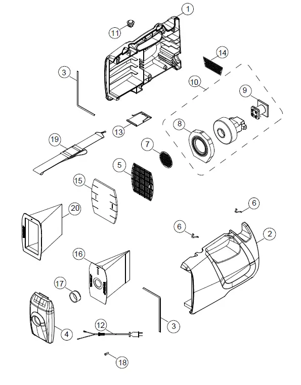 RICCAR-RSQ1-6 -Vacuum-Cleaner-FIG-1