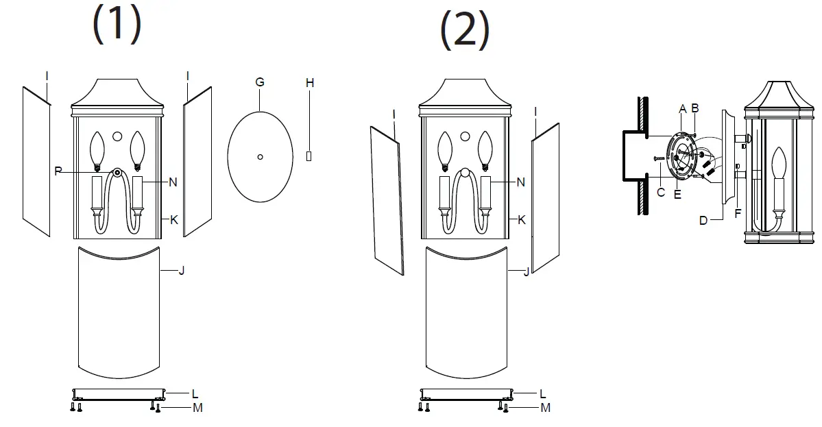 GOLDEN LIGHTING 4308-OWM Outdoor Wall Light fig 5