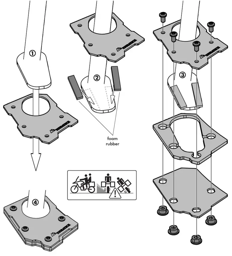 TOURATECH BMW R1250GS Stand Extension Base