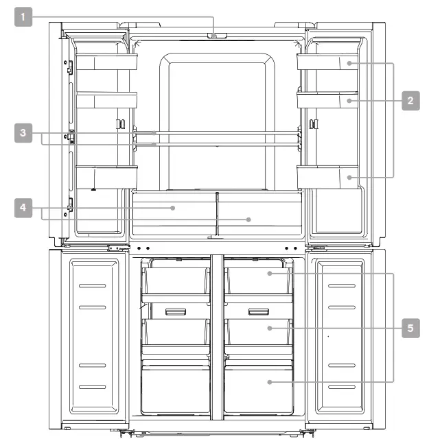 kogan KAM490FRSFB 490L French Door Fridge - PRODUCT OVERVIEW