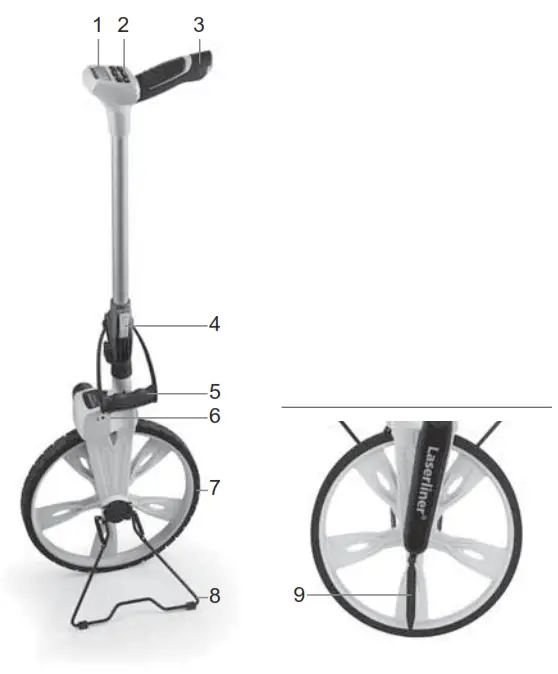 Laserliner RollPilot D12 Electronic Measuring Wheel - LC display