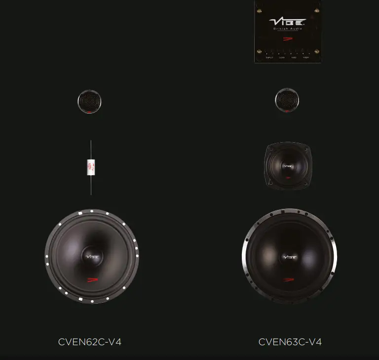 VIBE sound CVEN 3 Way Sound Quality Component Speaker fig 1