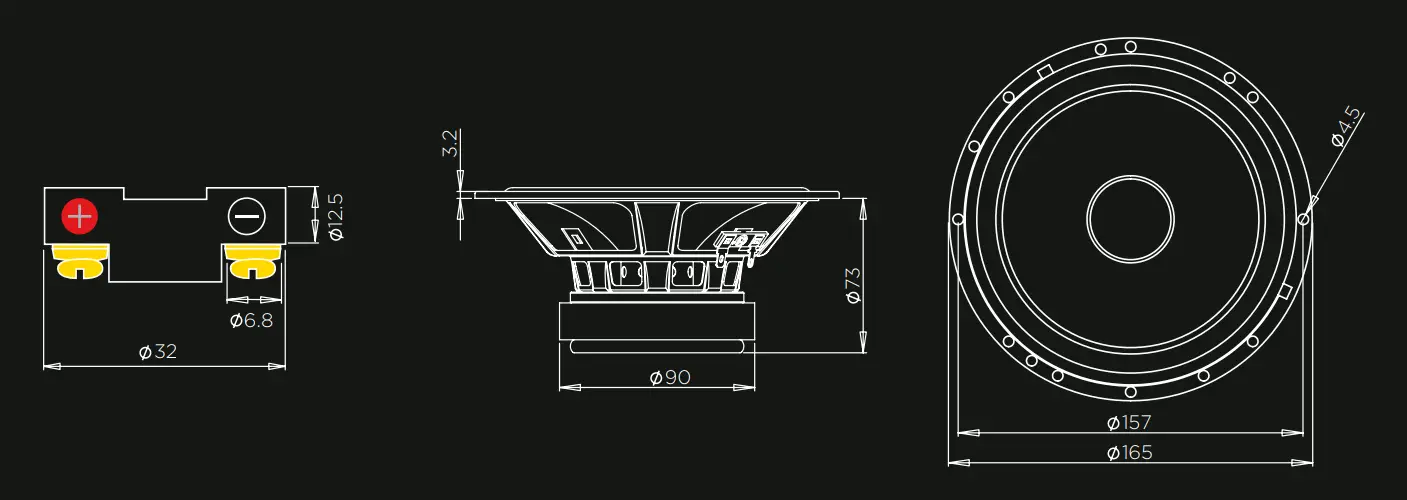 VIBE sound CVEN 3 Way Sound Quality Component Speaker fig 3