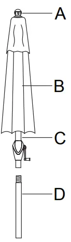 seasons SENTRY UMB-822120 10 Inch Square Market Umbrella-fig3