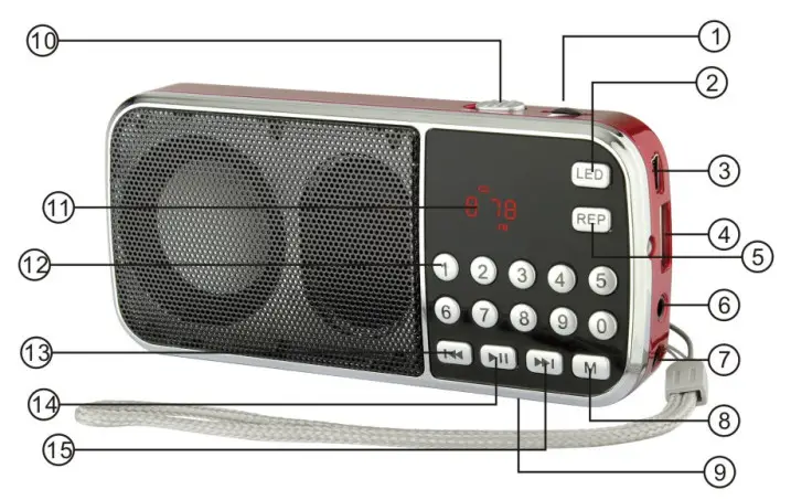 KEBIDU L 088 Portable Mini Digital Speaker - figure 1
