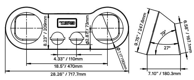 DS18 EN28-28 Universal Speakers Enclosure -