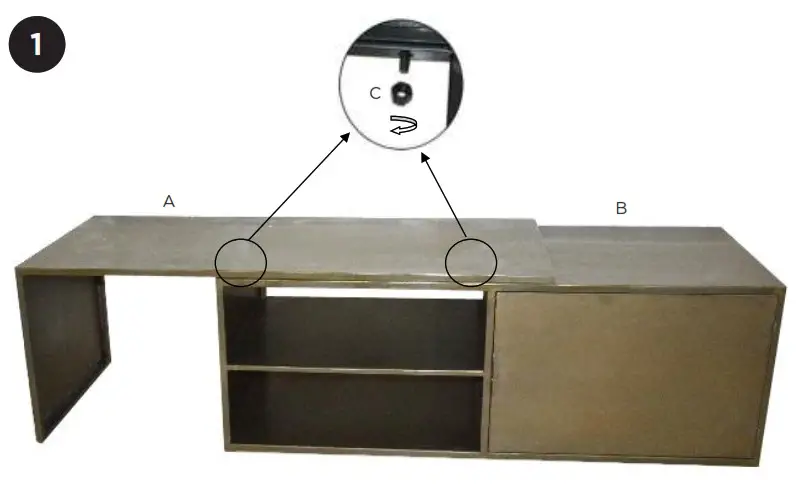 Woood 373503-B Jone TV Furniture - Product Overview 2