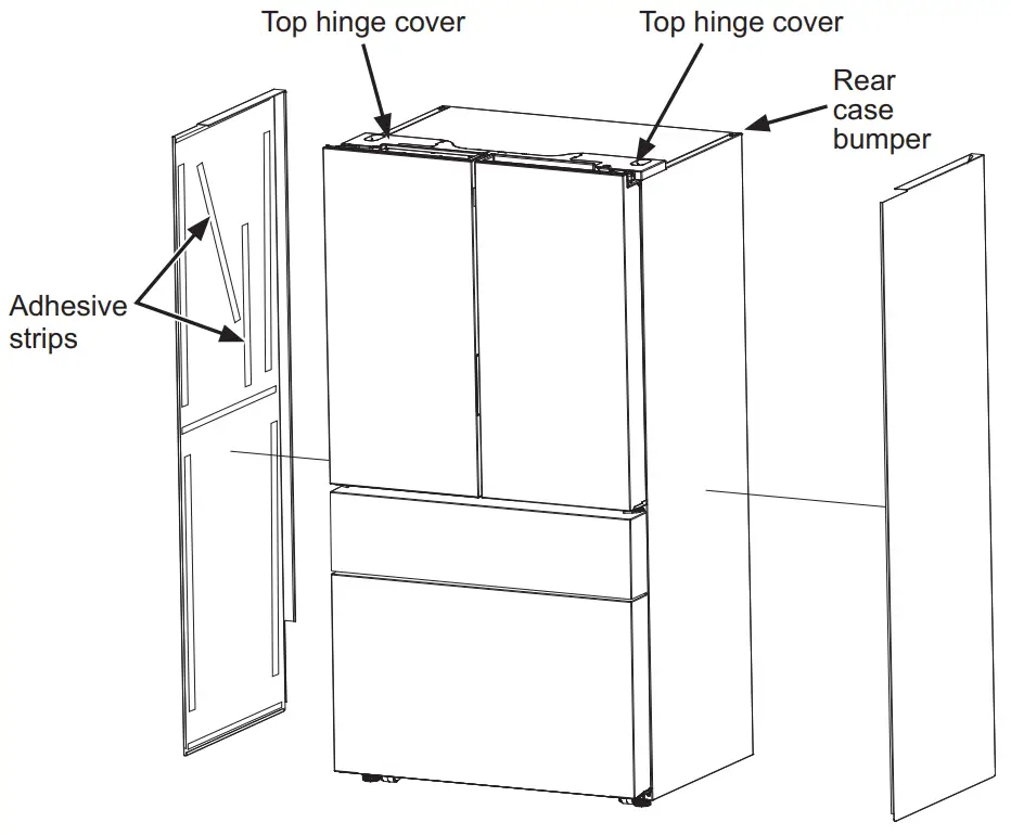 CAFE CKQBLSFNW2 Matte White Side Panel Kit - fig 2