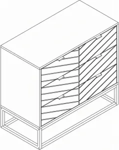 OVELA Pizzola 3 Drawer Cabinet