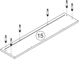 OVELA Pizzola 3 Drawer Cabinet-ASSEMBLY Step 10-A