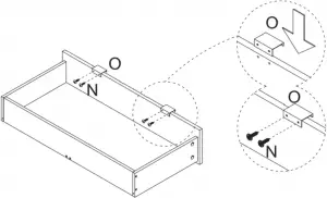 OVELA Pizzola 3 Drawer Cabinet-ASSEMBLY Step 11