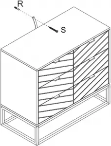 OVELA Pizzola 3 Drawer Cabinet-ASSEMBLY Step 14