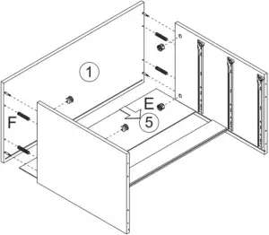 OVELA Pizzola 3 Drawer Cabinet-ASSEMBLY Step 4