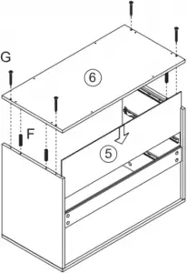 OVELA Pizzola 3 Drawer Cabinet-ASSEMBLY Step 5