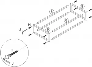 OVELA Pizzola 3 Drawer Cabinet-ASSEMBLY Step 6