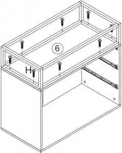 OVELA Pizzola 3 Drawer Cabinet-ASSEMBLY Step 7