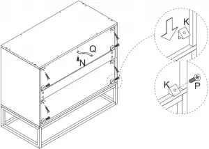 OVELA Pizzola 3 Drawer Cabinet-ASSEMBLY Step 8
