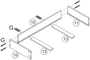 OVELA Pizzola 3 Drawer Cabinet-ASSEMBLY Step 9-A