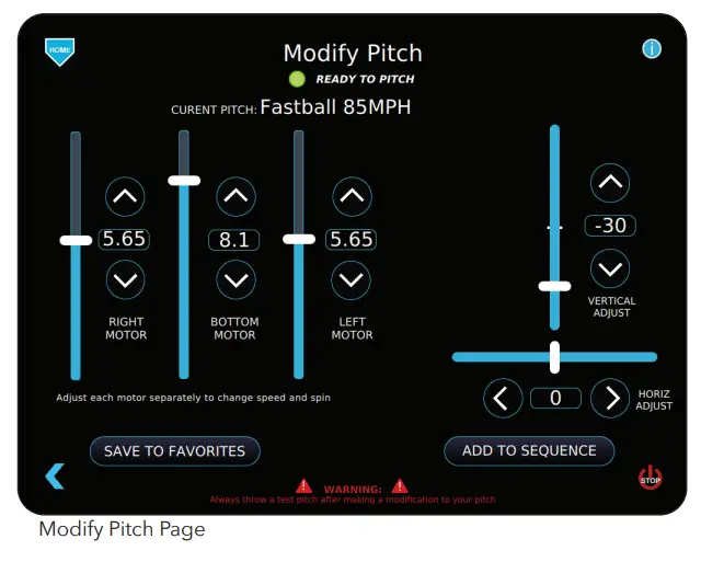 ELITE eHACK ATTACK 117 1100 Electronic Softball Pitching Machine - Modify Pitch