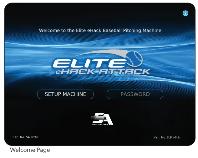 ELITE eHACK ATTACK 117 1100 Electronic Softball Pitching Machine - Turning Power On 1