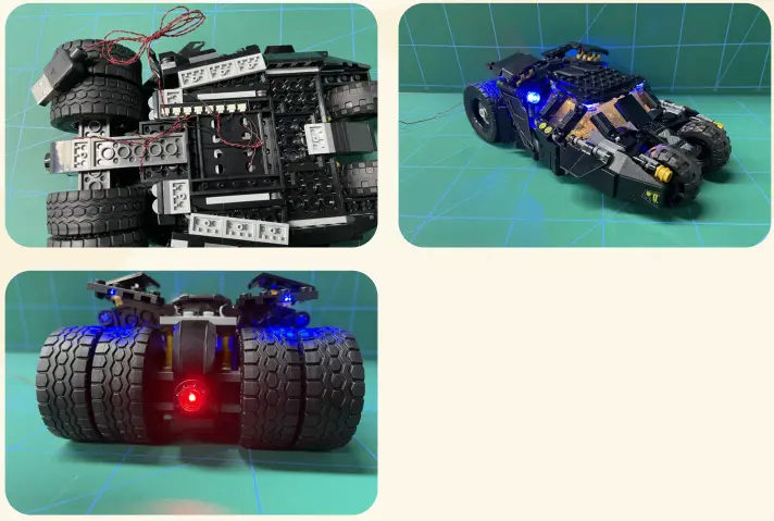 GAME OF BRICKS 76239 Light Kit for Batmobile Tumbler Scarecrow Showdown - 14