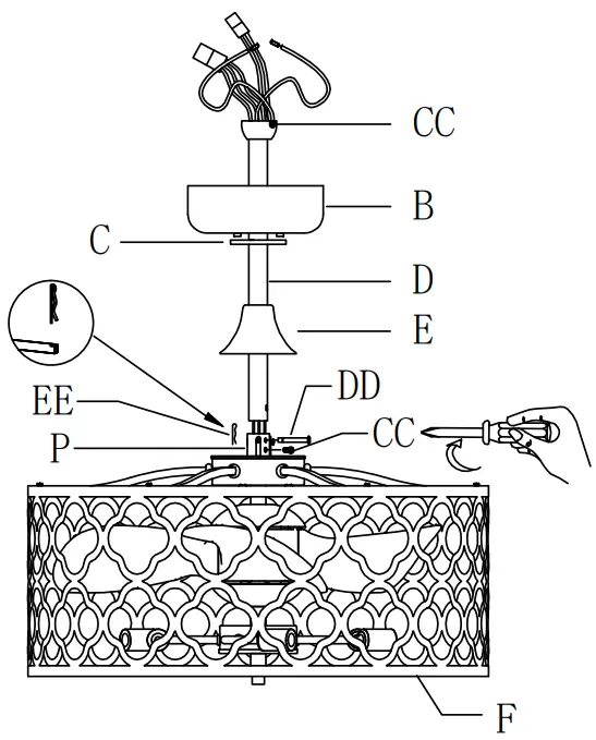 WAREHOUSE DW01W08 25 Inch Ceiling Fan - fig 11