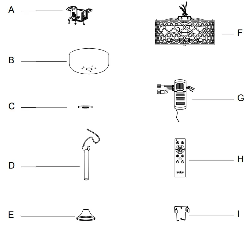 WAREHOUSE DW01W08 25 Inch Ceiling Fan - fig 6