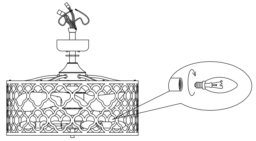 WAREHOUSE DW01W08 25 Inch Ceiling Fan - fig 8