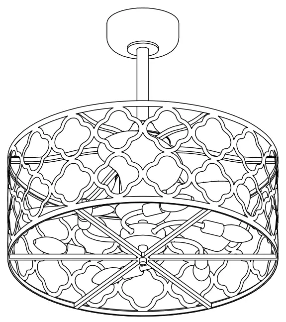 WAREHOUSE DW01W08 25 Inch Ceiling Fan