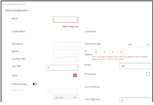 Add Totalflow Device