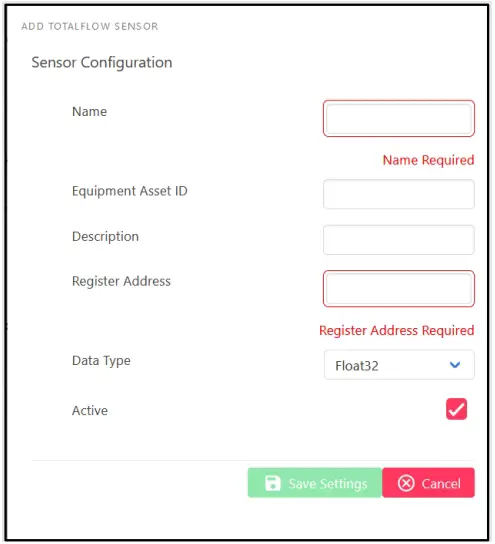 Add Totalflow Registers