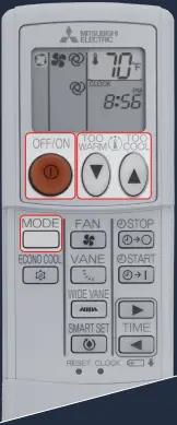 MITSUBISHI ELECTRIC Air Conditioner Remote Control A01