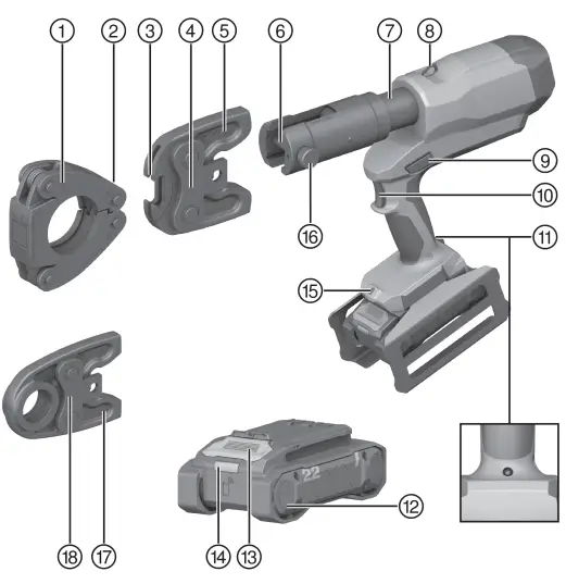HILTI-NURON-NPR-32-P-22-Pipe-Press-Tool-FIG 1