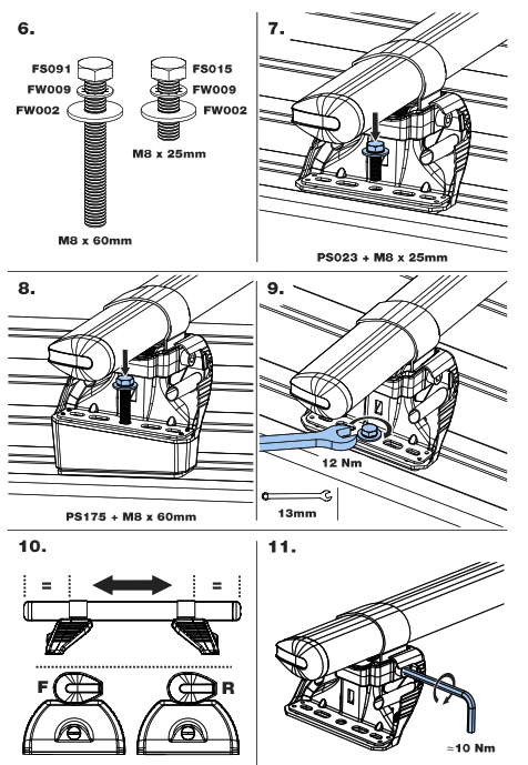 Rhino ID2PR FL KammBar Aluminium Roof Bars - FIG 3
