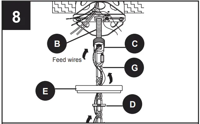 allen   roth KPD8901AX-01 Blidge Brushed Gold Traditional Alabaster Glass Installation Overview
