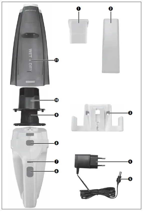 SILVERCREST SAS 7.4 LI D3 Handheld Vacuum Cleaner 1