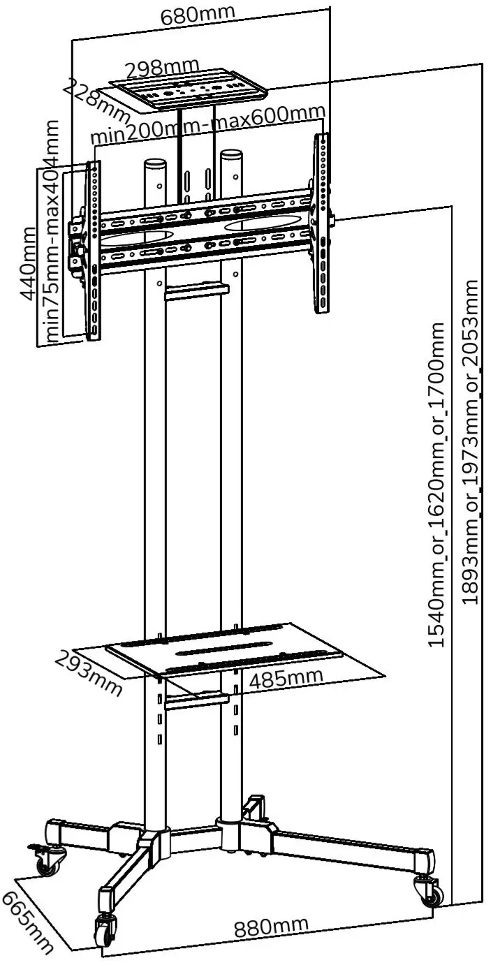 Neomounts M1700E Plasma Floor stand -