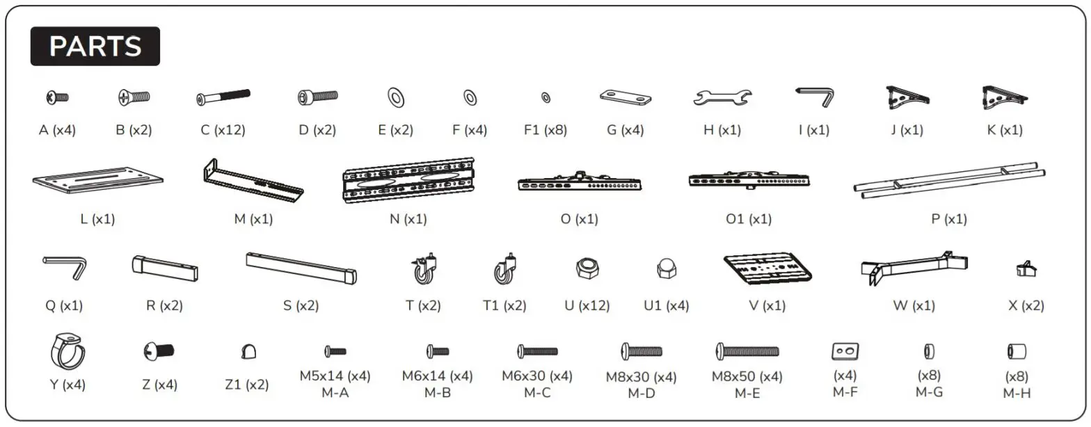 Neomounts M1700E Plasma Floor stand - PARTS