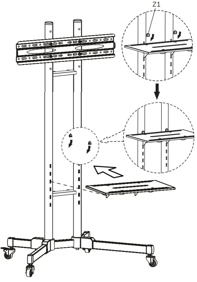 Neomounts M1700E Plasma Floor stand - Step7