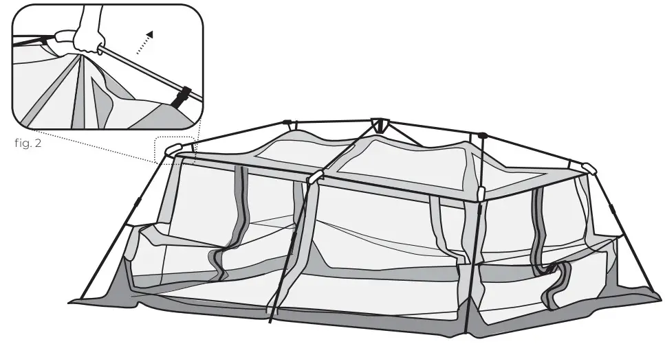 CORE 4021312x10 Lighted Instant Screen House - Figure 3