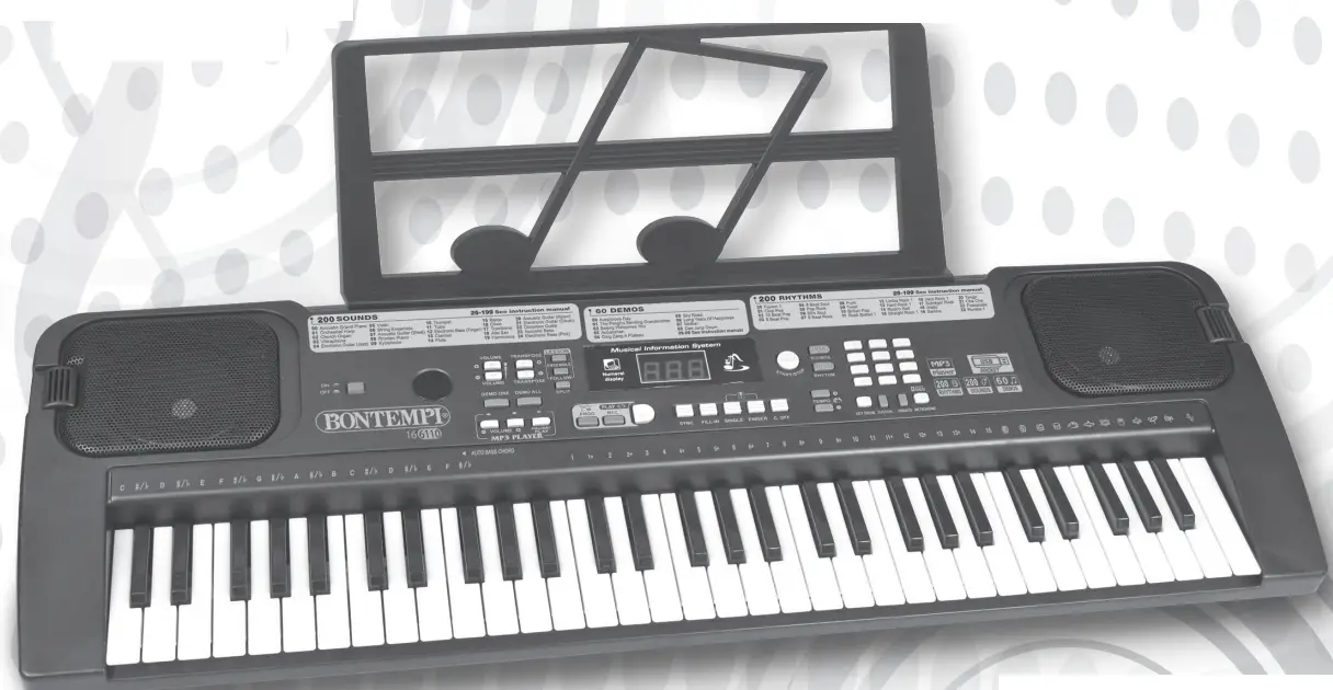 BONTEMPI 16 6110 61 Keys Electronic Keyboard -