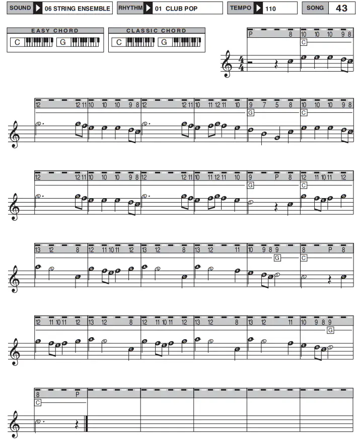 BONTEMPI 16 6110 61 Keys Electronic Keyboard - Fig30