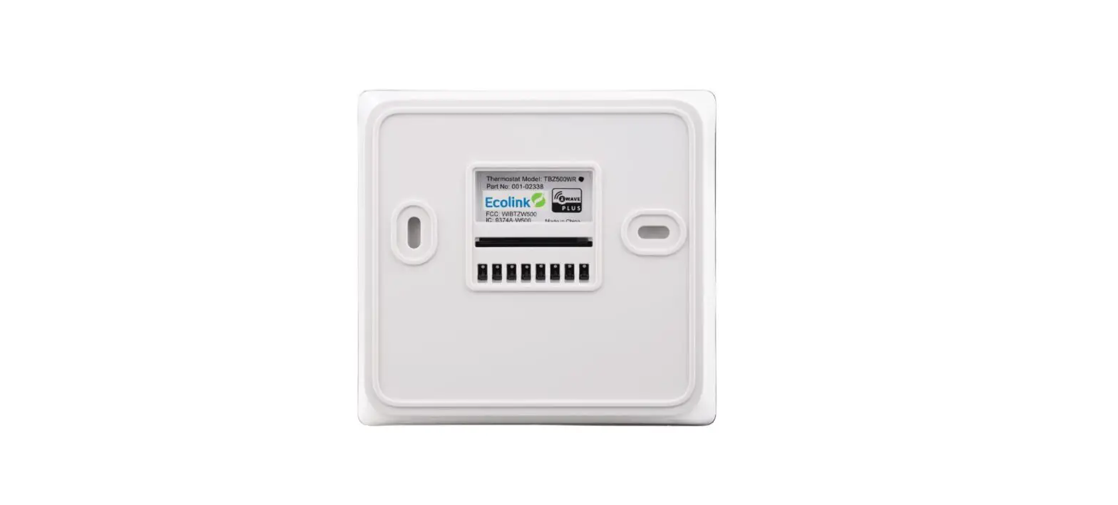 Ecolink Intelligent Technology Tbz500 Thermostat Tbz500 Manual Ecolink Intelligent Technology Tbz500 Thermostat Tbz500 Manual