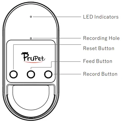 Prupet PP305 Dry Food Automatic Pet Feeder - Front view1