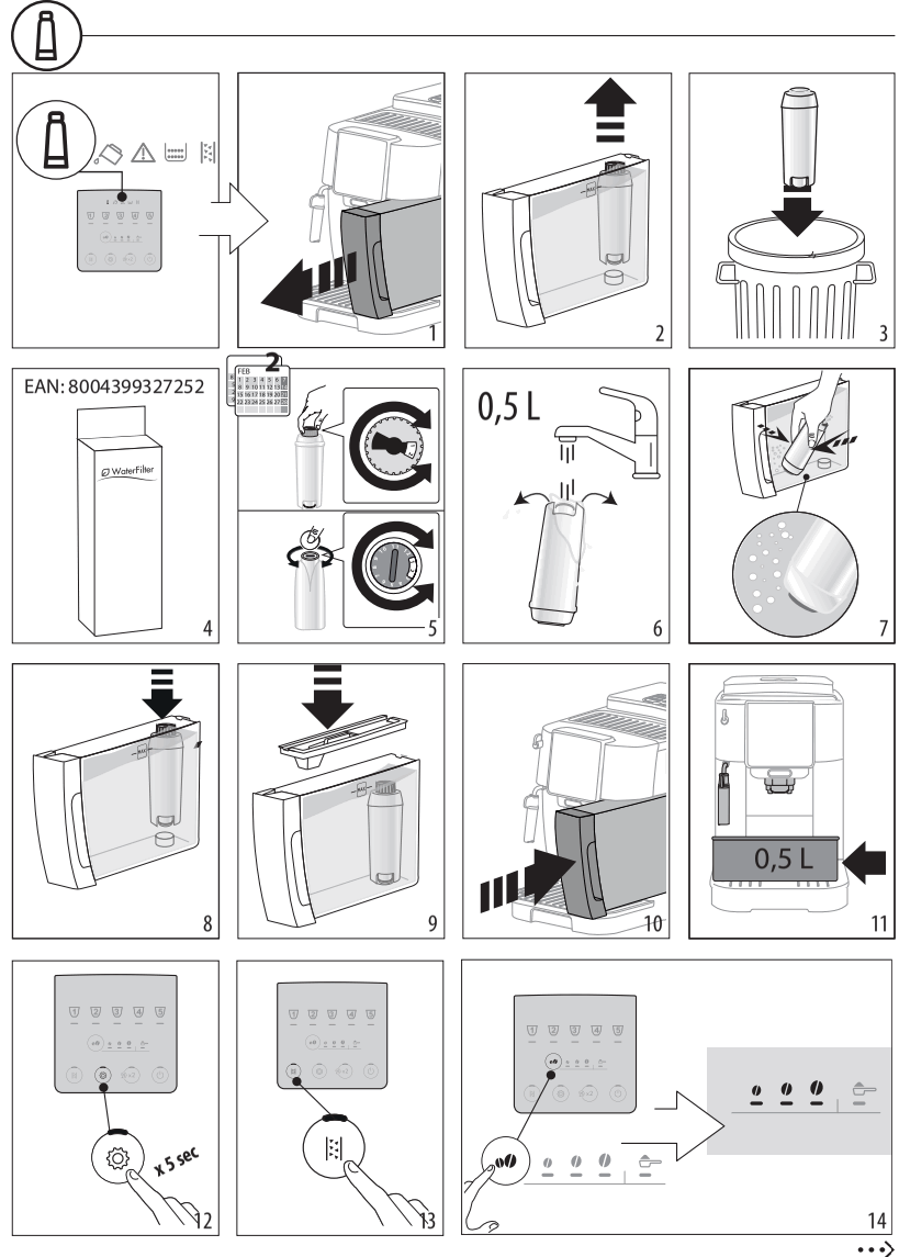 DeLonghi ECAM22X 2Y 22X 3Y Magnifica Start Bean to Cup Espresso and Cappuccino Machine - fig 12