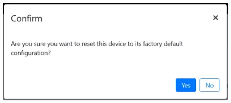 Cambium Networks cnWave 60 GHz V5000 Distribution Node - Click Yes to reboot