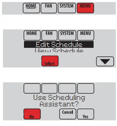 Honeywell TH8110R1008 Vision PRO 8000 Touch - Adjusting program schedules